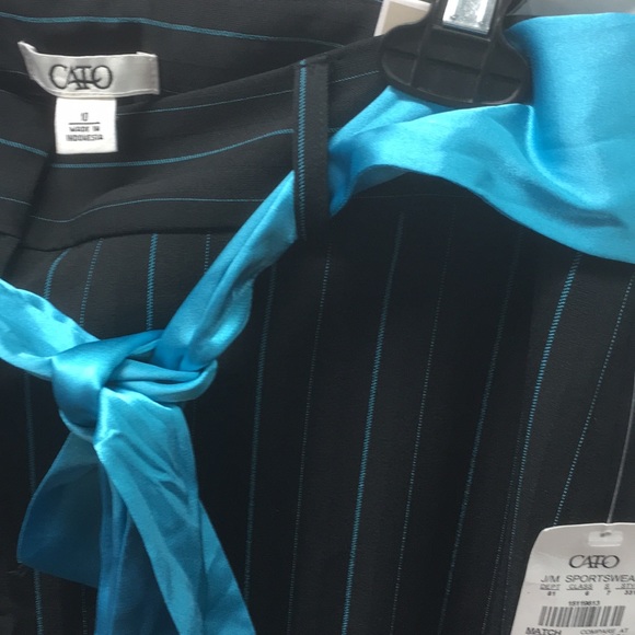 Cato stripe slacks New ladies sz 10 - Picture 5 of 7